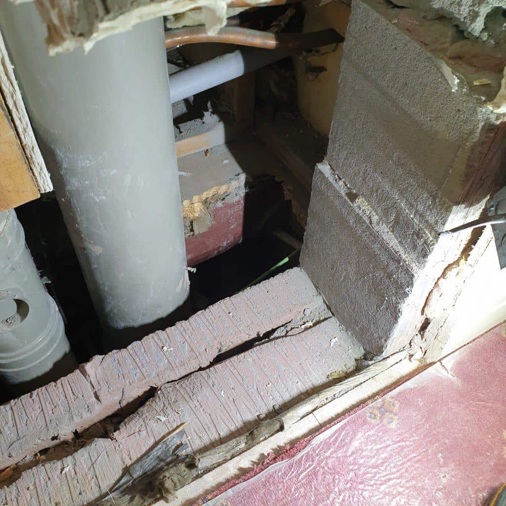 Fire Riser Broken Firestopping Project Management | Dabinett